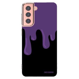 Átlátszó szilikon tok az alábbi mobiltelefonokra Samsung Galaxy S21 5G G991B - Purple spooky