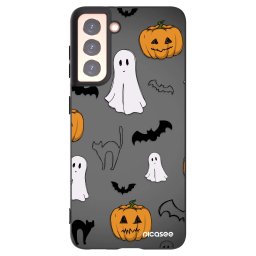 Fekete szilikon tok az alábbi mobiltelefonokra Samsung Galaxy S21 5G G991B - Spooky crew