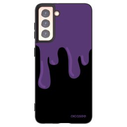 Fekete szilikon tok az alábbi mobiltelefonokra Samsung Galaxy S21 5G G991B - Purple spooky