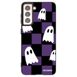 Fekete szilikon tok az alábbi mobiltelefonokra Samsung Galaxy S21 5G G991B - Ghosts