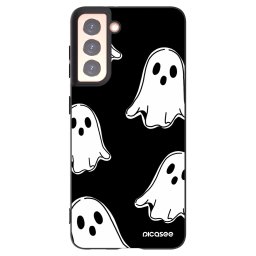 Fekete szilikon tok az alábbi mobiltelefonokra Samsung Galaxy S21 5G G991B - Black ghosts