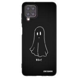 Fekete szilikon tok az alábbi mobiltelefonokra Samsung Galaxy A12 A125F - Ghost 2