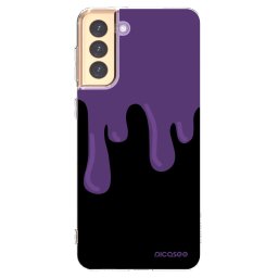 Átlátszó szilikon tok az alábbi mobiltelefonokra Samsung Galaxy S21+ 5G G996F - Purple spooky