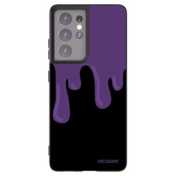 Fekete szilikon tok az alábbi mobiltelefonokra Samsung Galaxy S21 Ultra 5G G998B - Purple spooky