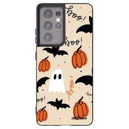 Fekete szilikon tok az alábbi mobiltelefonokra Samsung Galaxy S21 Ultra 5G G998B - Halloween 26