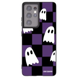 Fekete szilikon tok az alábbi mobiltelefonokra Samsung Galaxy S21 Ultra 5G G998B - Ghosts
