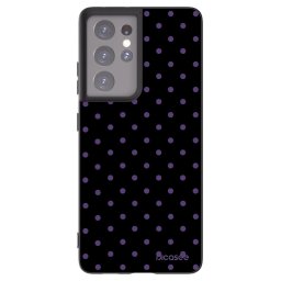 Fekete szilikon tok az alábbi mobiltelefonokra Samsung Galaxy S21 Ultra 5G G998B - Flickers