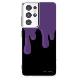 Átlátszó szilikon tok az alábbi mobiltelefonokra Samsung Galaxy S21 Ultra 5G G998B - Purple spooky