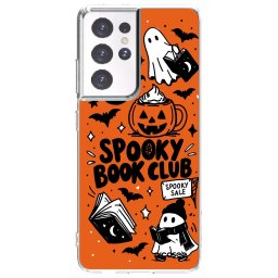 Átlátszó szilikon tok az alábbi mobiltelefonokra Samsung Galaxy S21 Ultra 5G G998B - Spooky book club