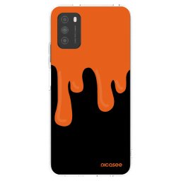Átlátszó szilikon tok az alábbi mobiltelefonokra Xiaomi Poco M3 - Orange spooky