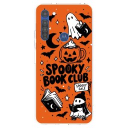 Átlátszó szilikon tok az alábbi mobiltelefonokra Motorola Moto G8 - Spooky book club