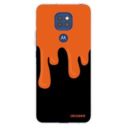 Átlátszó szilikon tok az alábbi mobiltelefonokra Motorola Moto G9 Play - Orange spooky