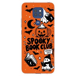 Átlátszó szilikon tok az alábbi mobiltelefonokra Motorola Moto G9 Play - Spooky book club