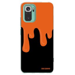 Átlátszó szilikon tok az alábbi mobiltelefonokra Xiaomi Redmi Note 10 Pro - Orange spooky