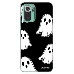 Átlátszó szilikon tok az alábbi mobiltelefonokra Xiaomi Redmi Note 10 Pro - Black ghosts