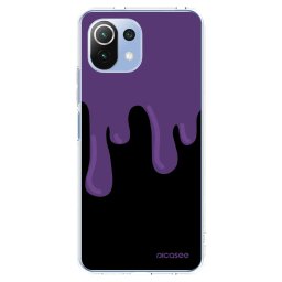 Átlátszó szilikon tok az alábbi mobiltelefonokra Xiaomi Mi 11 Lite - Purple spooky
