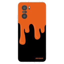 Átlátszó szilikon tok az alábbi mobiltelefonokra Xiaomi Poco F3 - Orange spooky