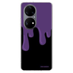 Átlátszó szilikon tok az alábbi mobiltelefonokra Huawei P50 - Purple spooky