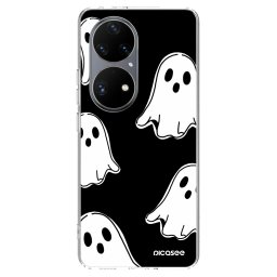 Átlátszó szilikon tok az alábbi mobiltelefonokra Huawei P50 - Black ghosts