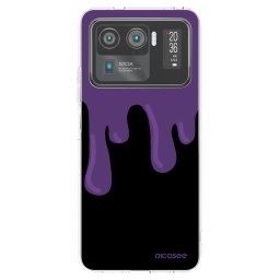 Átlátszó szilikon tok az alábbi mobiltelefonokra Xiaomi Mi 11 Ultra - Purple spooky