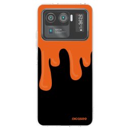 Átlátszó szilikon tok az alábbi mobiltelefonokra Xiaomi Mi 11 Ultra - Orange spooky