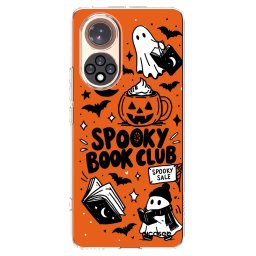 Átlátszó szilikon tok az alábbi mobiltelefonokra Huawei Nova 9 - Spooky book club