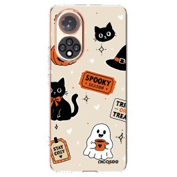 Átlátszó szilikon tok az alábbi mobiltelefonokra Huawei Nova 9 - Halloween stickers