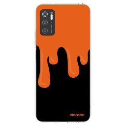 Átlátszó szilikon tok az alábbi mobiltelefonokra Xiaomi Poco M3 Pro 5G - Orange spooky