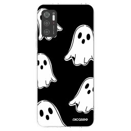 Átlátszó szilikon tok az alábbi mobiltelefonokra Xiaomi Poco M3 Pro 5G - Black ghosts