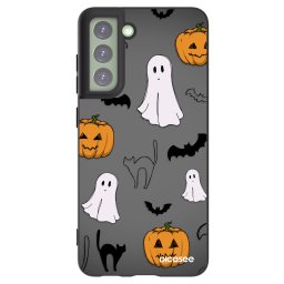 Fekete szilikon tok az alábbi mobiltelefonokra Samsung Galaxy S21 FE 5G - Spooky crew
