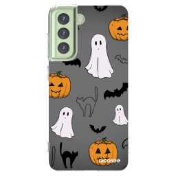 Átlátszó szilikon tok az alábbi mobiltelefonokra Samsung Galaxy S21 FE 5G - Spooky crew