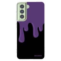 Átlátszó szilikon tok az alábbi mobiltelefonokra Samsung Galaxy S21 FE 5G - Purple spooky