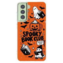 Átlátszó szilikon tok az alábbi mobiltelefonokra Samsung Galaxy S21 FE 5G - Spooky book club
