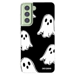 Átlátszó szilikon tok az alábbi mobiltelefonokra Samsung Galaxy S21 FE 5G - Black ghosts