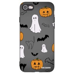 Fekete szilikon tok az alábbi mobiltelefonokra Apple iPhone SE 2022 - Spooky crew