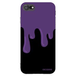 Átlátszó szilikon tok az alábbi mobiltelefonokra Apple iPhone SE 2022 - Purple spooky