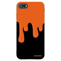 Átlátszó szilikon tok az alábbi mobiltelefonokra Apple iPhone SE 2022 - Orange spooky