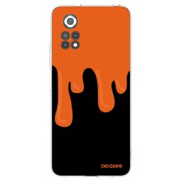 Átlátszó szilikon tok az alábbi mobiltelefonokra Xiaomi Poco X4 Pro 5G - Orange spooky