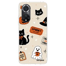 Átlátszó szilikon tok az alábbi mobiltelefonokra Huawei Nova 9 SE - Halloween stickers