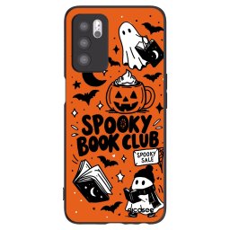 Fekete szilikon tok az alábbi mobiltelefonokra OPPO A16 - Spooky book club