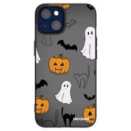 Fekete szilikon tok az alábbi mobiltelefonokra Apple iPhone 14 - Spooky crew