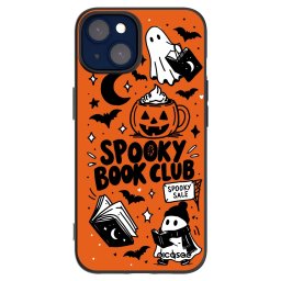 Fekete szilikon tok az alábbi mobiltelefonokra Apple iPhone 14 - Spooky book club