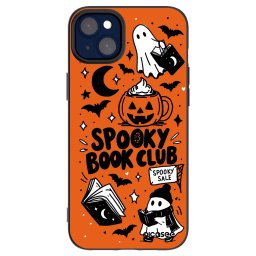 Fekete szilikon tok az alábbi mobiltelefonokra Apple iPhone 14 Plus - Spooky book club