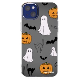 Átlátszó szilikon tok az alábbi mobiltelefonokra Apple iPhone 14 Plus - Spooky crew
