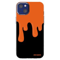 Átlátszó szilikon tok az alábbi mobiltelefonokra Apple iPhone 14 Plus - Orange spooky