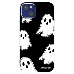 Átlátszó szilikon tok az alábbi mobiltelefonokra Apple iPhone 14 Plus - Black ghosts