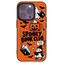 Fekete szilikon tok az alábbi mobiltelefonokra Apple iPhone 14 Pro - Spooky book club