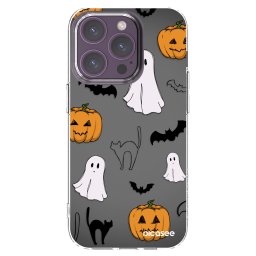 Átlátszó szilikon tok az alábbi mobiltelefonokra Apple iPhone 14 Pro - Spooky crew