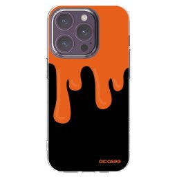 Átlátszó szilikon tok az alábbi mobiltelefonokra Apple iPhone 14 Pro - Orange spooky