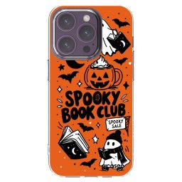 Átlátszó szilikon tok az alábbi mobiltelefonokra Apple iPhone 14 Pro - Spooky book club